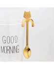 Cute cuchara con forma de gato helado té cucharas de mango largo cubiertos utensilios para beber Gadget de cocina taza de café a