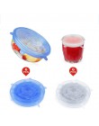 Juego de tapas de 6 piezas hechas en silicona tapas reutilizables cubiertas herméticas para almacenar comida tapas selladoras de