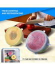 6 unids/set tapas reutilizables de silicona de grado alimenticio tapas de silicona para alimentos tapas de derrames para aliment