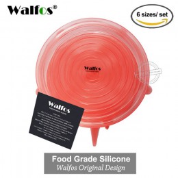 WALFOS tapas elásticas de silicona tapa universal de silicona para envolver los alimentos tapa de la olla cubierta de silicona p