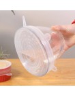 6 uds tapas elásticas de plástico para envolver silicona tapas universales de silicona para envolver alimentos recipiente tapa d