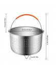 Canasta de vapor de acero inoxidable 304 para cocinar arroz, cesta de limpieza de frutas multifunción