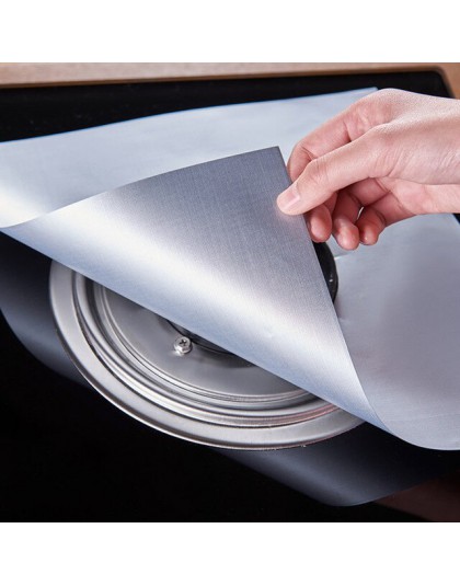 4 unids/set reutilizable no autoadhesivo de papel de limpieza de alfombra para protectores de horno a Gas cubierta láminas cocin
