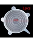 6 unids/set tapa para comida de silicona reutilizable envolver el sello al vacío envolver el plato de la Organización de la coci
