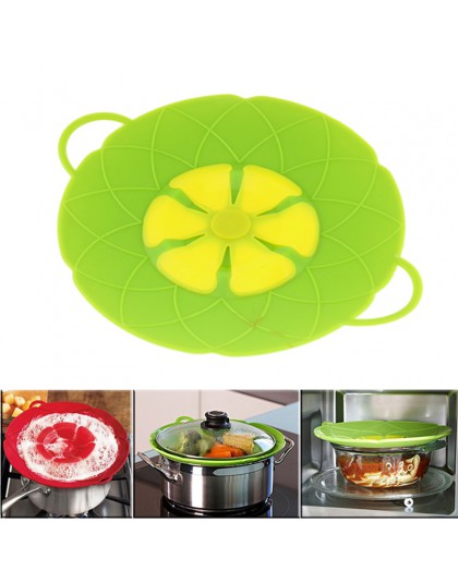 Herramientas de cocina multifunción piezas de utensilios de cocina de flores silicona verde hervidor sobre tapa de derrames tapó