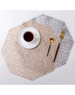 Baispo manteles de PVC octogonal hueco impermeable antideslizante de mesa esteras calor aislado alfombrilla de decoración del ho