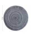 Posavasos Mesa estera de aislamiento de ramio sólido diseño redondo manteles Lino accesorios de cocina antideslizantes