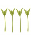 8 unids/set servilletas florecientes para mesas verde tallo de plástico Twist flor capullos porta servilletas más arreglos de de