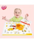 Mantel desechable para bebés con patrón de dibujos animados lindos alfombrilla de mesa infantil de grado alimenticio portátil im