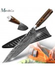 Cuchillo de cocina 8 pulgadas cuchillos de Chef japoneses 7CR17 440C alto carbono Acero inoxidable Damasco dibujo Utility juego 