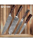 Cuchillos de cocina XITUO, cuchillos de acero inoxidable, venas de Damasco, mango de madera de Color, herramienta de corte Santo