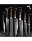 XITUO alta calidad 8 "pulgadas cuchillo de Chef utilitario láser Damasco acero Santoku cuchillos de cocina cuchilla afilada cuch