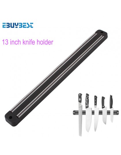 Soporte magnético para cuchillos de alta calidad de 13 pulgadas soporte de pared negro ABS metal cuchillo para bloque de plástic