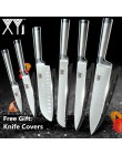 XYj cuchillos de cocina de acero inoxidable juego de herramientas para cortar frutas Santoku Chef rebanar pan japonés juego de c