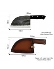 Cuchillo de carnicero ZEMEN de acero revestido de alto carbono cuchillo de corte hecho a mano forjado chino cuchilla con mango c