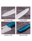 Cuchillo de cerámica 3 "corte 4" utility 5 "cuchillo rebanador con un mango azul + pelador balde blanco herramientas de cocina j