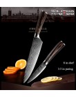XITUO 5 uds juego de cuchillos de cocina cuchillas de acero inoxidable Damasco láser juego de cuchillos chef Santoku Utility her