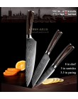 XITUO 5 uds juego de cuchillos de cocina cuchillas de acero inoxidable Damasco láser juego de cuchillos chef Santoku Utility her