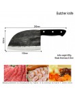 CAMIFE hecho a mano completo Tang Butcher Chef utensilios de cocina forjado de acero revestido de alto carbono cuchillos de coci