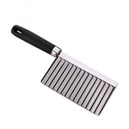 Multifuncional cuchillo con filo ondulado para patatas Acero inoxidable cocina aparato para frutas y vegetales pelador cortador 