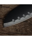 Juego de cuchillos de cocina de acero inoxidable negro de moda de Sowoll, cuchillo de cocina Ultra afilado de acero alemán, cuch
