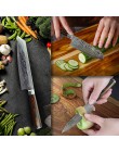 Cuchillo de cocina 3,5 5 5 7,5 pulgadas Set 7CR17 440C cuchillos de Chef imitación de acero inoxidable Damasco rebanador Santoku