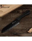 Juego de cuchillos de cocina de acero inoxidable negro de moda de Sowoll, cuchillo de cocina Ultra afilado de acero alemán, cuch