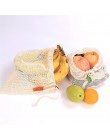 9 Uds. Bolsas de almacenamiento de verduras de malla de algodón para la cocina bolsa de organización de frutas respetuosa con el