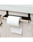 De Metal colgando de la pared, soporte, soporte de madera estante de la toalla de baño organizador papel de trapo de envoltura d