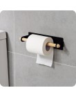 De Metal colgando de la pared, soporte, soporte de madera estante de la toalla de baño organizador papel de trapo de envoltura d