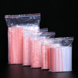 100 unids/set 0,05mm de espesor de la joyería Ziplock Postal comprimido plástico recerrables bloqueo bolsas polietileno
