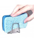 1 pieza cocina lavavajillas cepillo esponja soporte Clip Durable Acero inoxidable esponja drenaje Rack escurridor