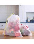 15 unids/lote malla reutilizable Produce bolsas lavables respetuosas con el medio ambiente para el almacenamiento de la compra d