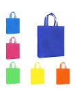 Nuevo bolso de compras reutilizable no tejido Color sólido plegable bolso conveniente bolsa de almacenamiento ecológico