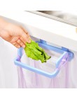 Bolsa de basura soporte colgante armario puerta trasera estante de basura armarios de cocina almacenamiento toallero soportes de