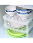 Plato de una sola capa organizador de almacenamiento transparente antibacteriano Vertical plato Rack creativo de cocina ahorro d