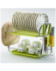 Estante de secado de platos de 2-3 niveles soporte de lavado de cocina cesta de hierro plateado cuchillo de cocina fregadero esc