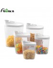5 uds. Caja de almacenamiento de alimentos conjunto de contenedores transparentes con tapas para cocina alimentos sellados Snack