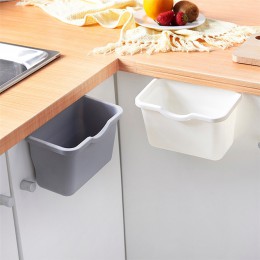 Nuevo 1 unidad de estante de almacenamiento de cocina gabinete puerta colgar basura cubo de basura contenedor de basura organiza