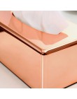 Estante de papel elegante Royal Rose Gold Car Home rectángulo en forma de caja de pañuelos contenedor toalla servilletero