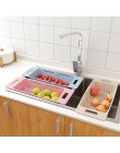 MeyJig fregadero ajustable estante de secado organizador de cocina fregadero de plástico cesta para vegetales soporte de almacen
