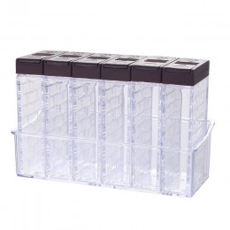 Caja de cocina botellas de condimento cajas de almacenamiento artículos de cocina contenedor de almacenamiento tapa de especias 