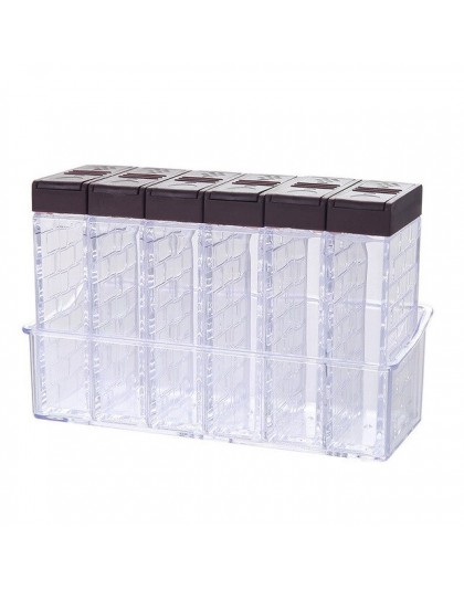Caja de cocina botellas de condimento cajas de almacenamiento artículos de cocina contenedor de almacenamiento tapa de especias 
