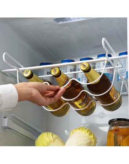Otra casa refrigerador estante de cocina puede botella de vino cerveza soporte Rack organizador de cocina nevera para almacenami