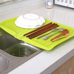 Nueva bandeja de escurridor de platos de plástico de cocina estante de secado de fregadero grande estante de secado organizador 