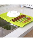 Nueva bandeja de escurridor de platos de plástico de cocina estante de secado de fregadero grande estante de secado organizador 