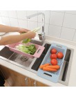 Escurridor de platos ajustable fregadero de drenaje cesta de lavado de verduras fruta de plástico secado ESTANTE Accesorios de c