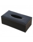 Hogar PU cuero grande Anti-humedad Rectangular papel servilletero caja hogar Oficina titular 24x13x9,5 cm