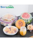 Tapas elásticas de silicona de grado alimenticio de 6 uds cubiertas transparentes de envoltura de alimentos de frutas