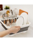 Estante para platos plegable soporte de almacenamiento de cocina recipiente escurridor Placa de vajilla portátil estante de seca